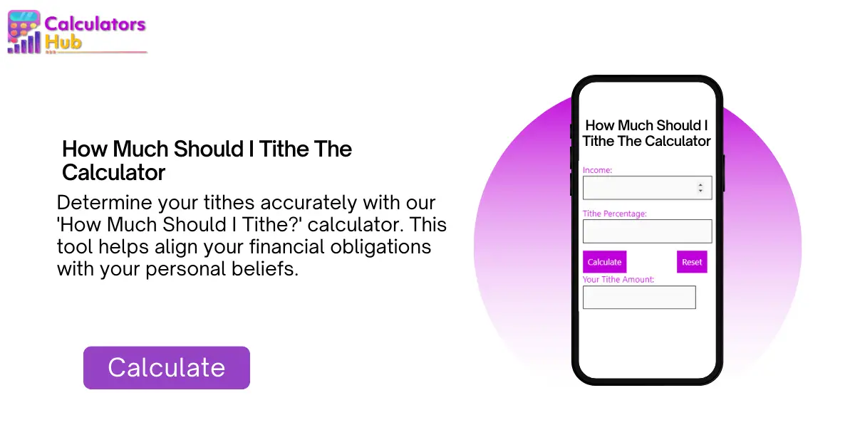Tithing Calculator Online - CalculatorsHub