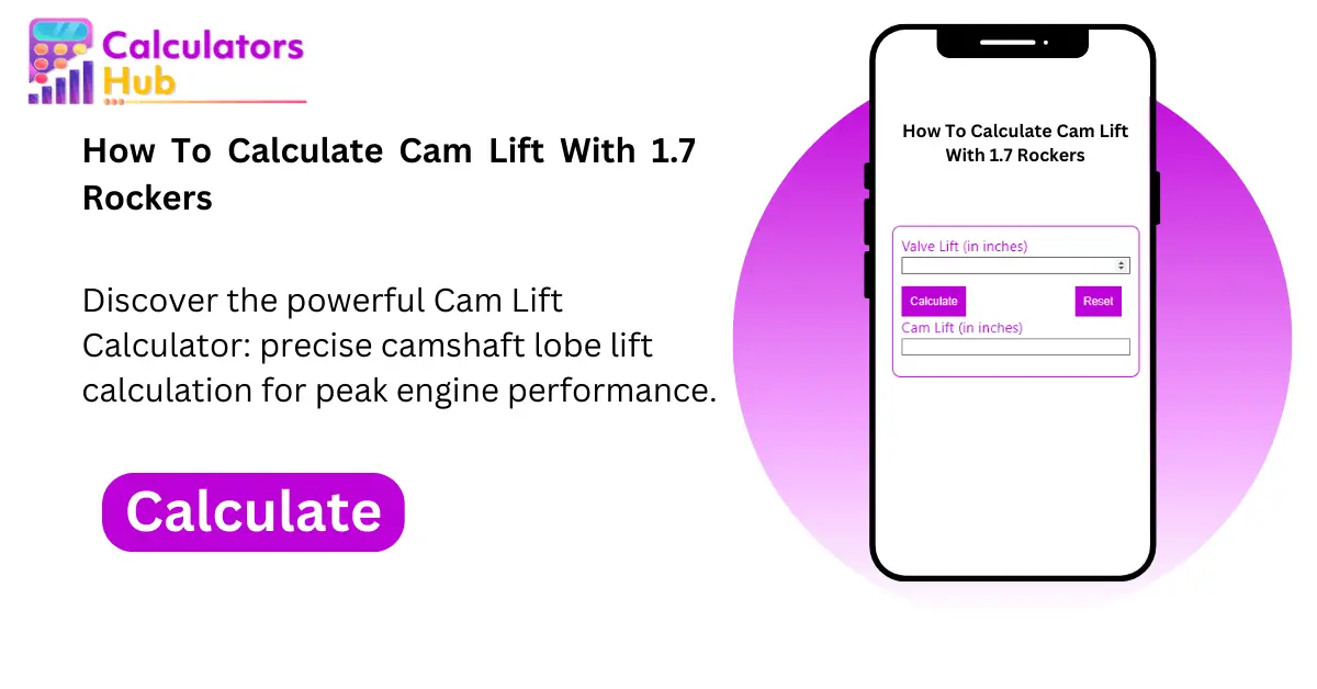 How To Calculate Cam Lift With 1.7 Rockers (1)