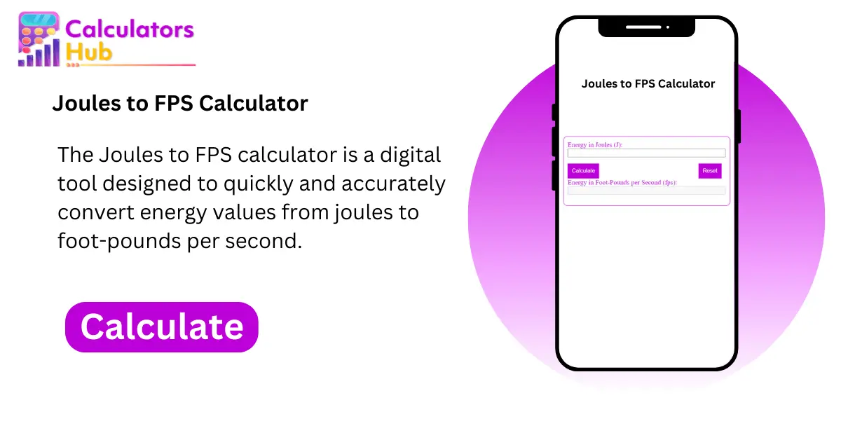 Joules to FPS Calculator Online