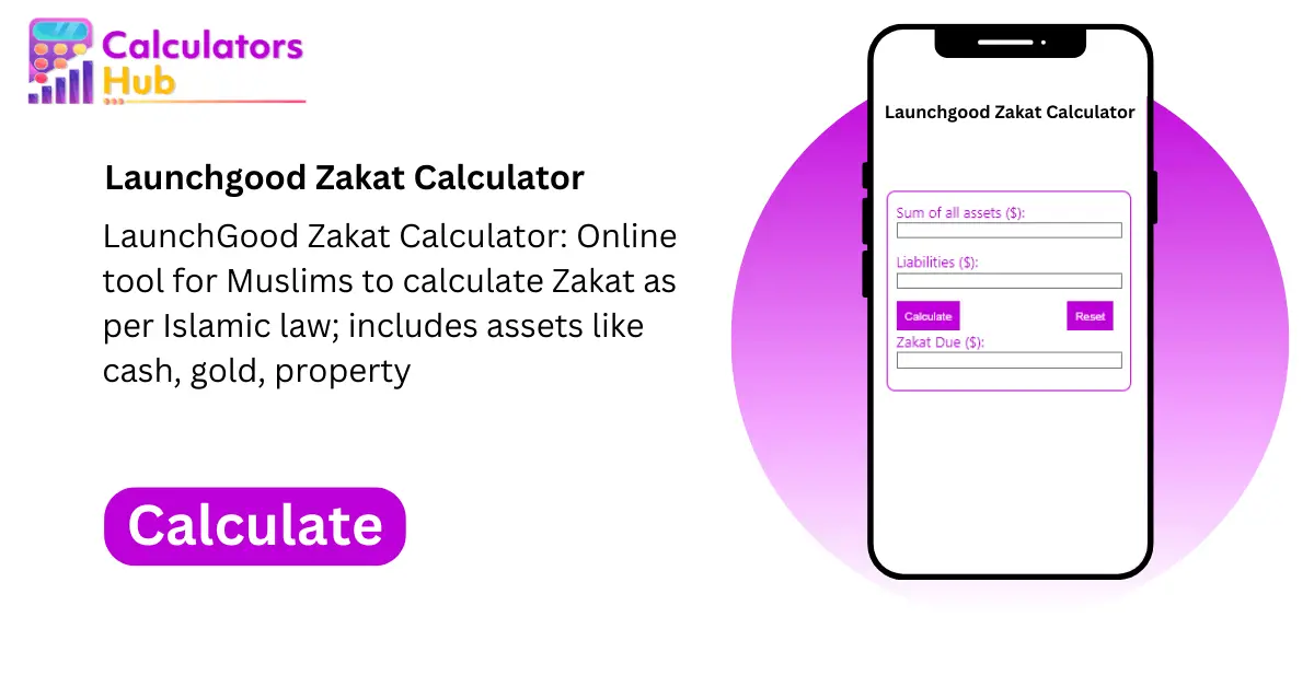 Launchgood Zakat Calculator