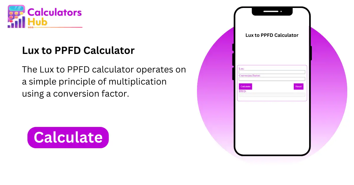 Lux to PPFD Calculator