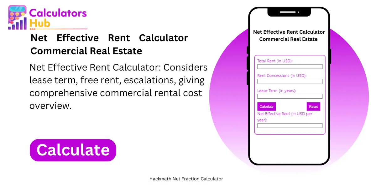Net Effective Rent Calculator Commercial Real Estate