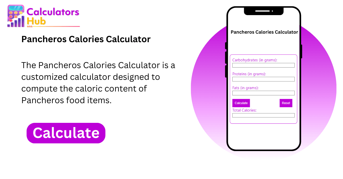 Pancheros Calories Calculator