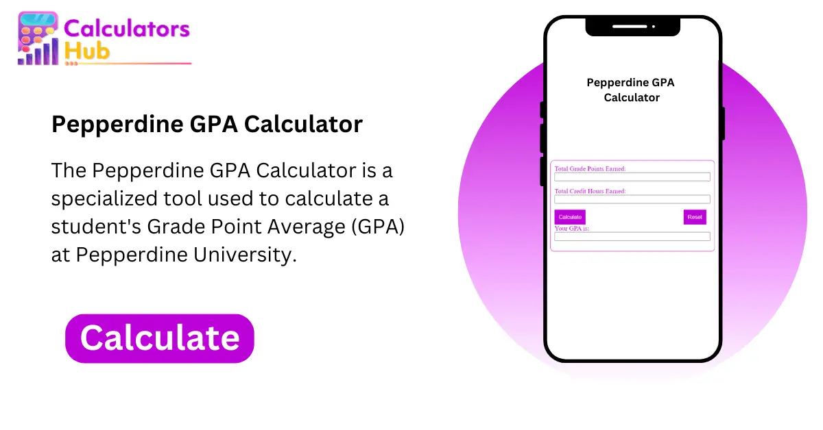 Pepperdine GPA Calculator