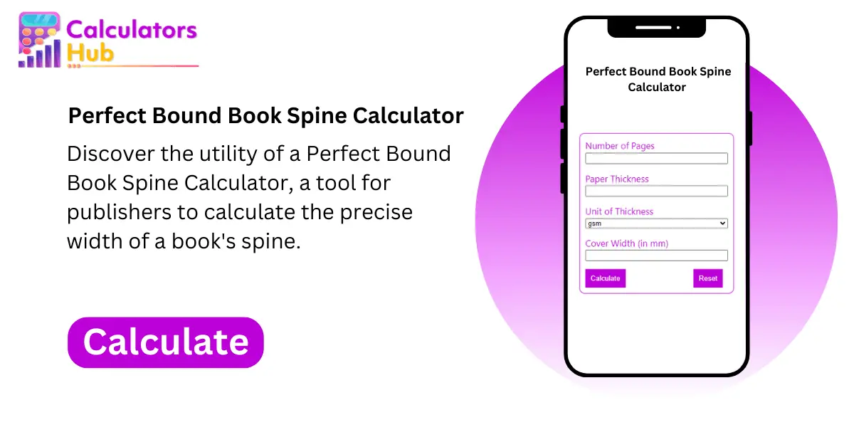Perfect Bound Book Spine Calculator