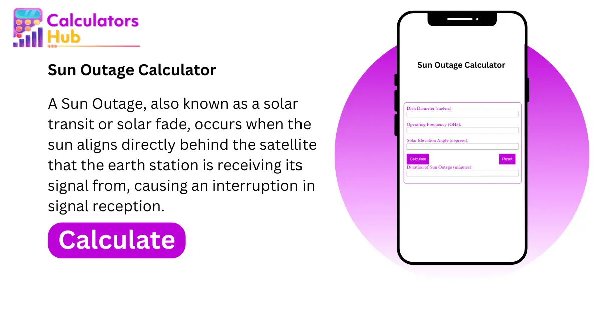 Sun Outage Calculator Online