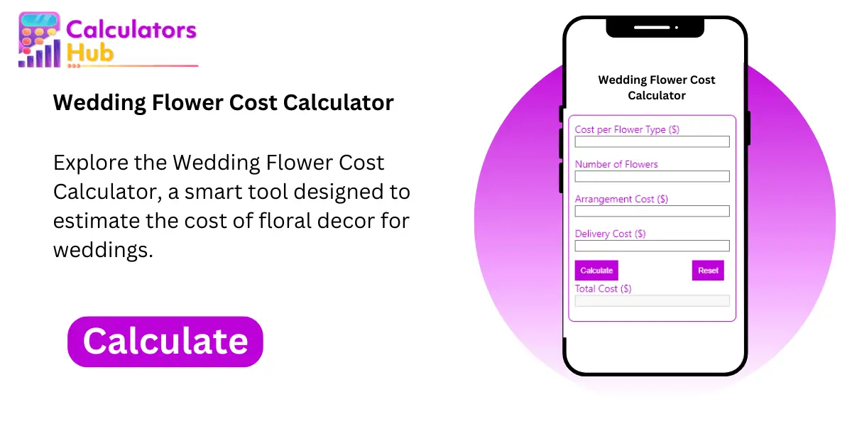 Calculadora de costos de flores para bodas
