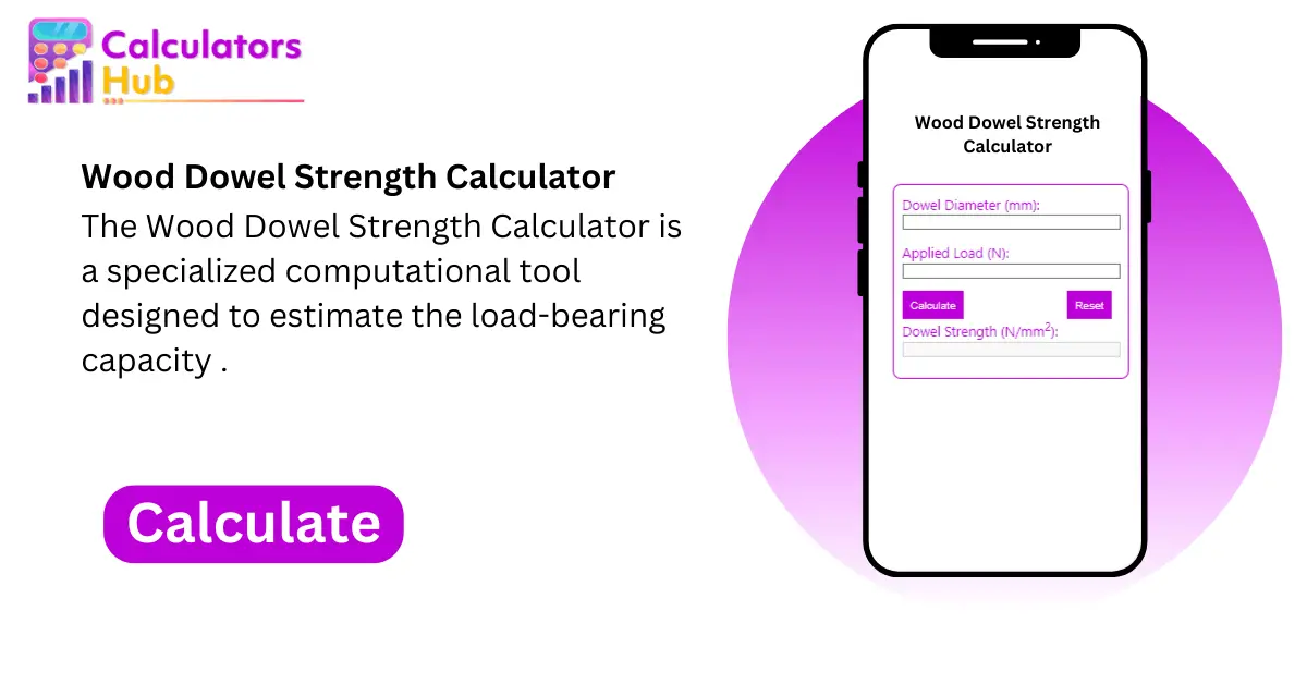 Wood Dowel Strength Calculator