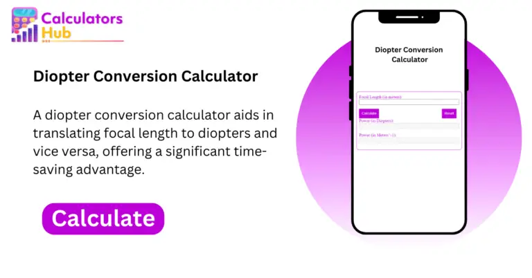 Diopter Conversion Calculator Online