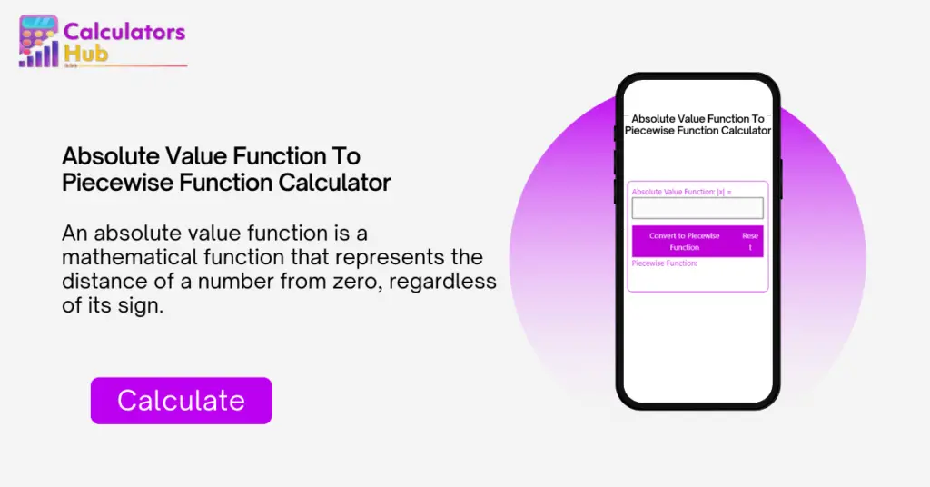 Absolute Value Function To Piecewise Function Calculator Online