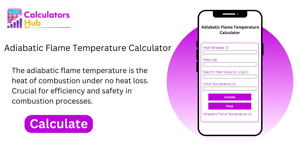 Adiabatic Flame Temperature Calculator