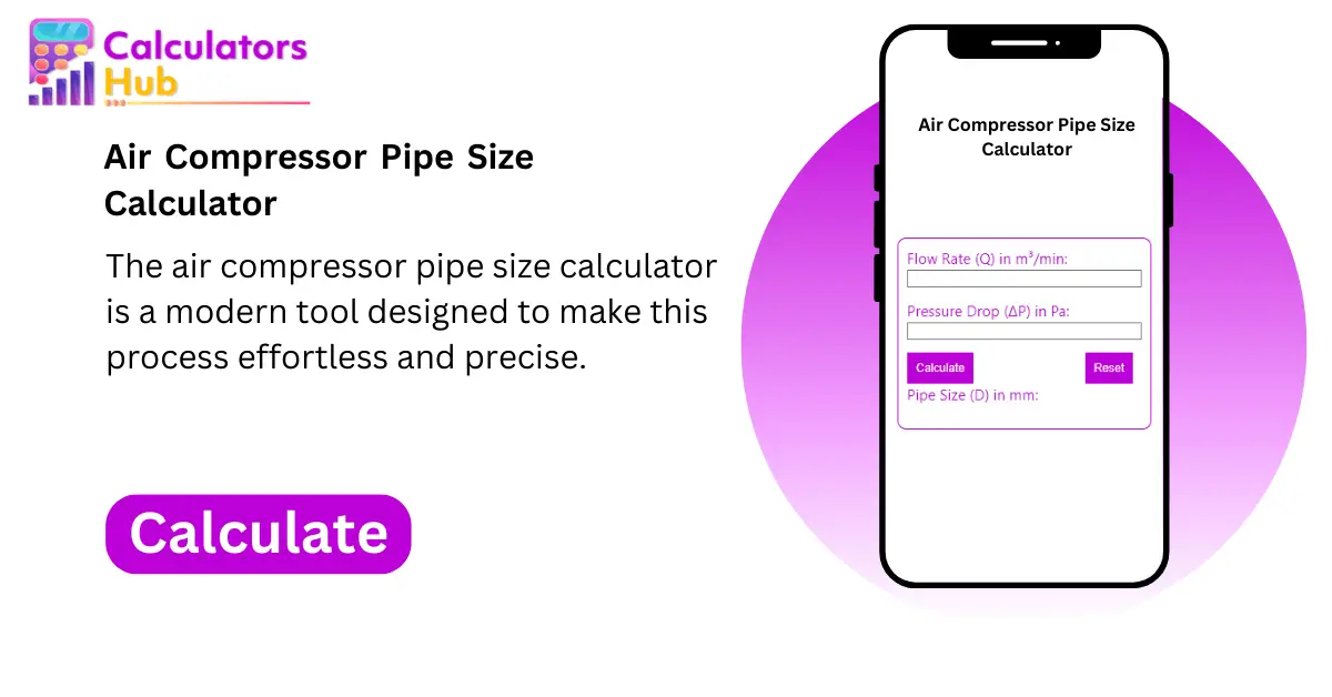 Air Compressor Pipe Size Calculator