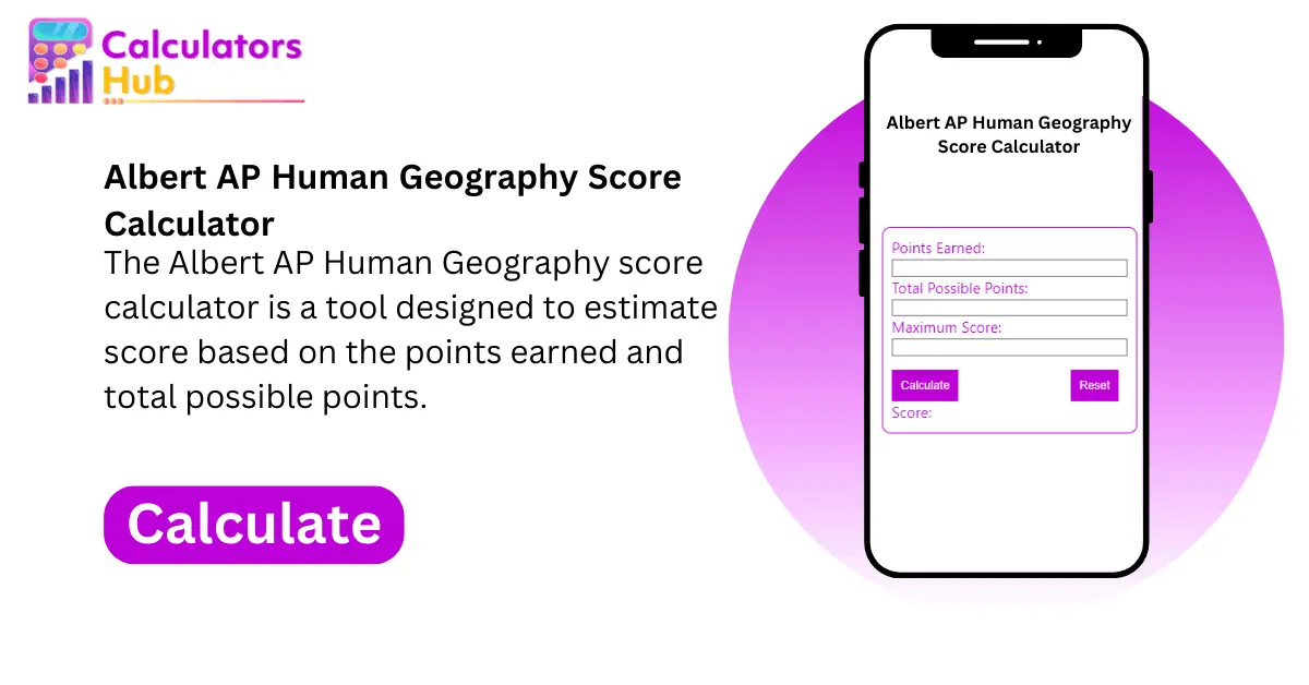 Albert AP Human Geography Score Calculator