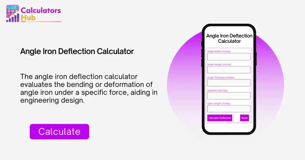 Angle Iron Deflection Calculator Online