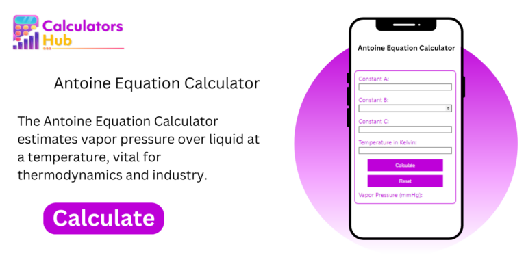 Antoine Equation Calculator