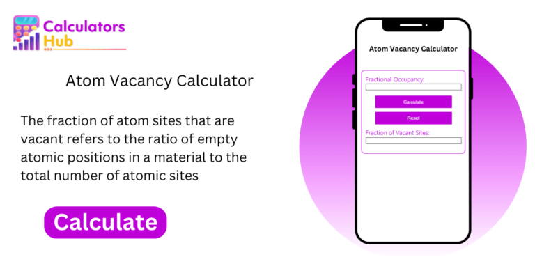 Atom Vacancy Calculator