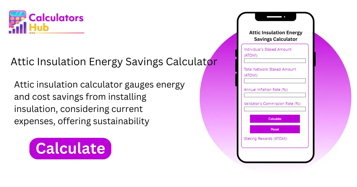 Attic Insulation Energy Savings Calculator Online   Attic Insulation Energy Savings Calculator 