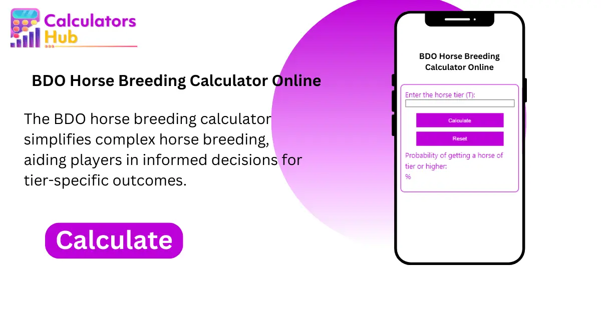 BDO Horse Breeding Calculator Online