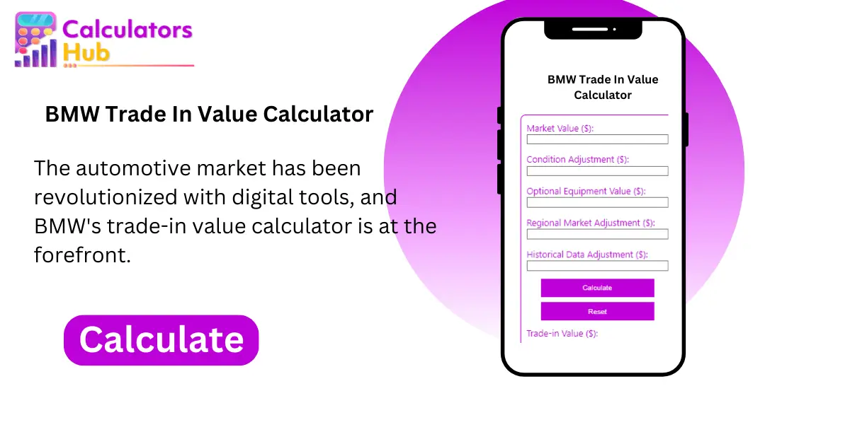 BMW Trade In Value Calculator