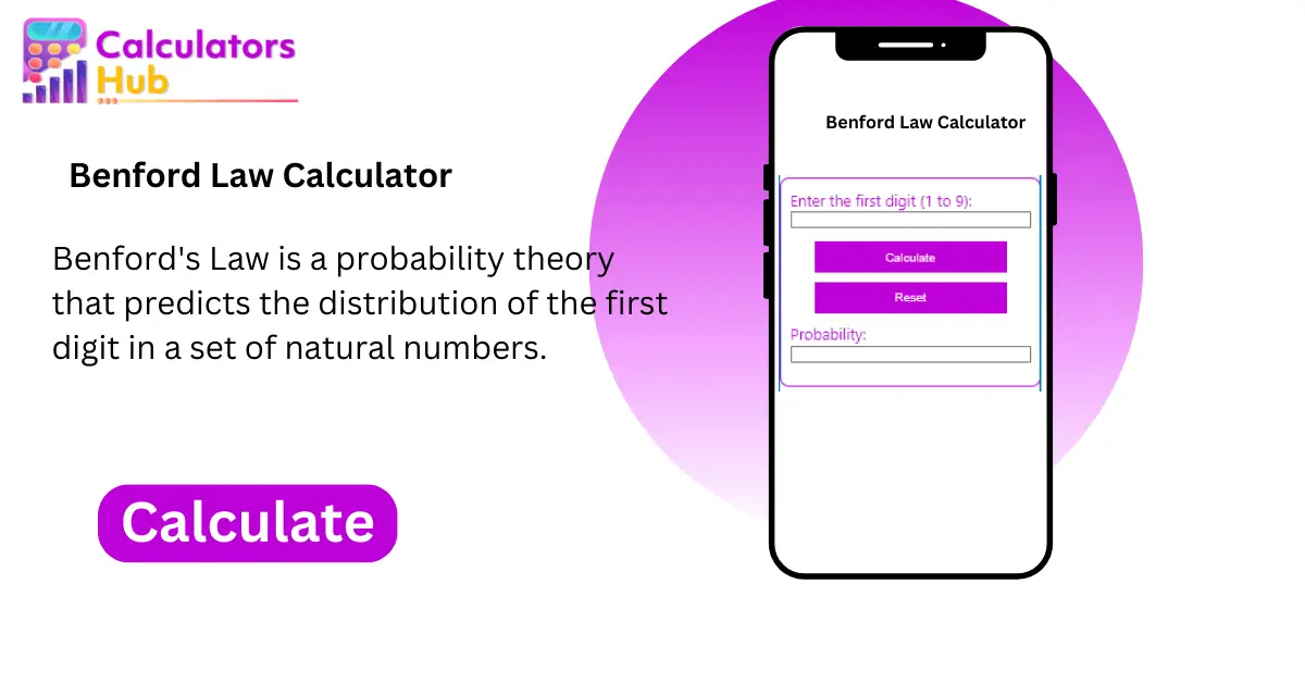 Benford Law Calculator