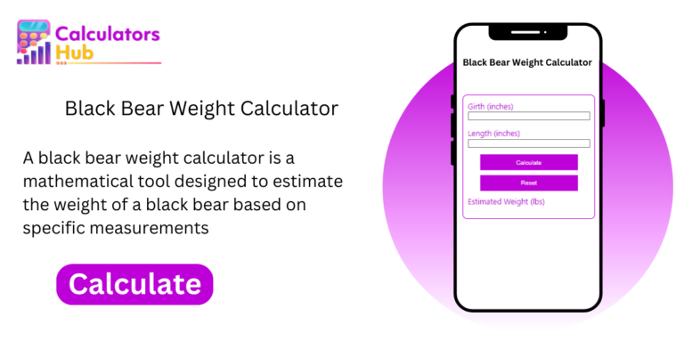 Black Bear Weight Calculator