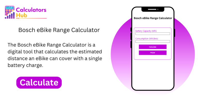 Bosch eBike Range Calculator