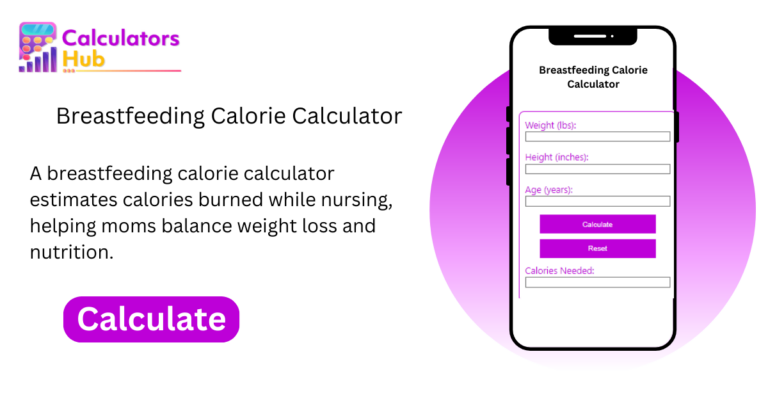 Breastfeeding Calorie Calculator