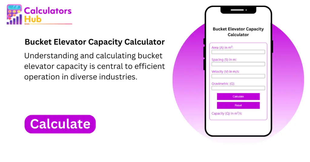 Bucket Elevator Capacity Calculator Online