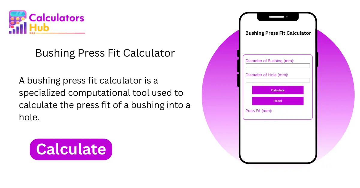 Bushing Press Fit Calculator Online