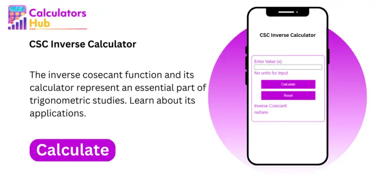 CSC Inverse Calculator