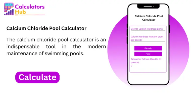 Calcium Chloride Pool Calculator