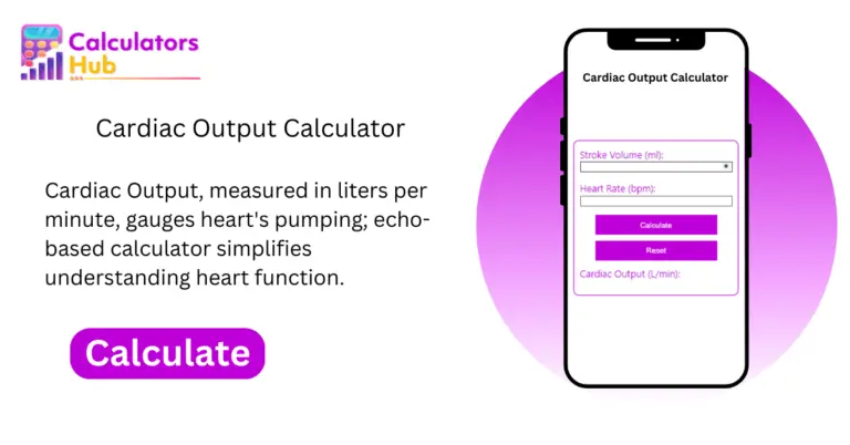 Cardiac Output Calculator