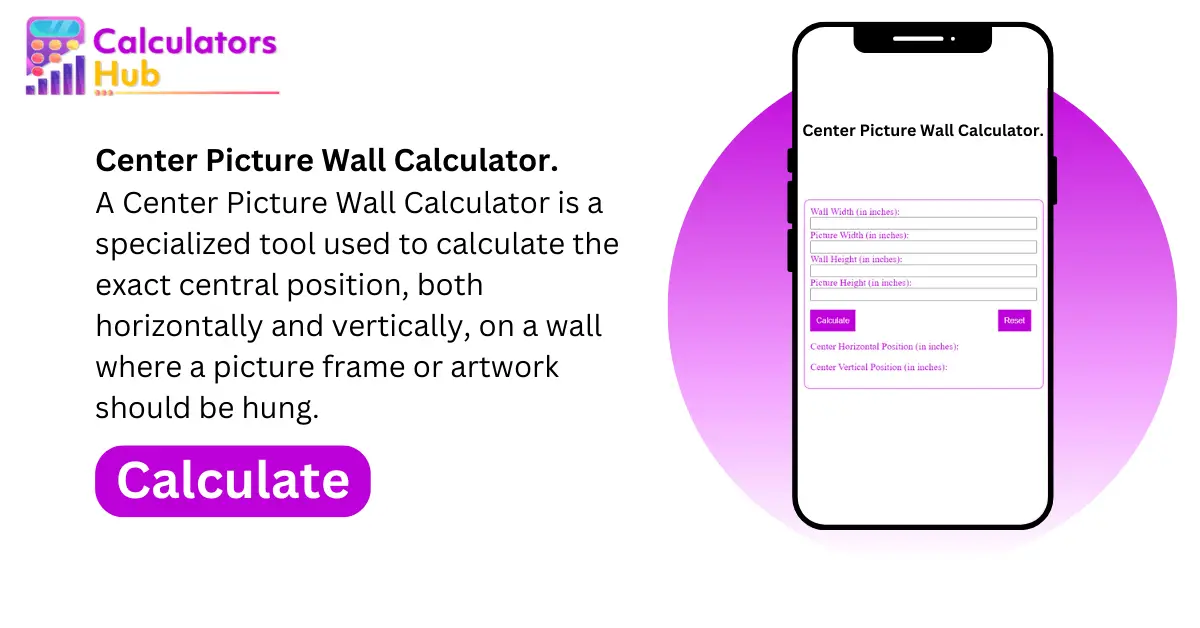 Center Picture Wall Calculator