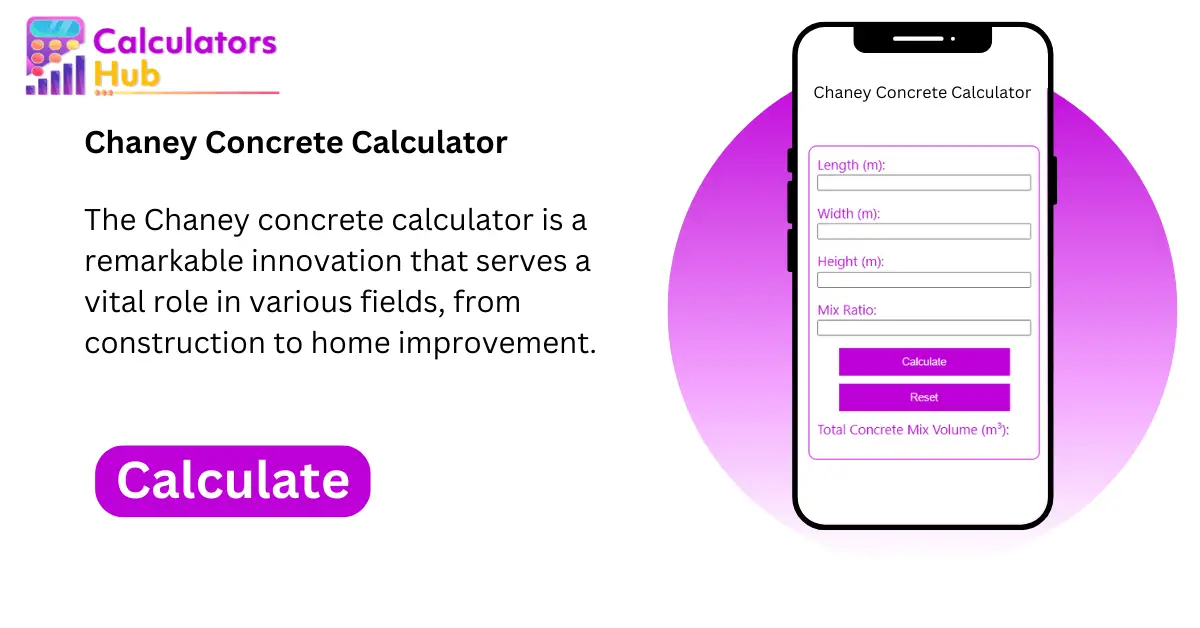 Chaney Concrete Calculator