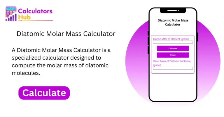 Diatomic Molar Mass Calculator