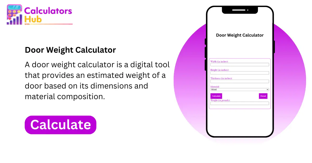 Door Weight Calculator