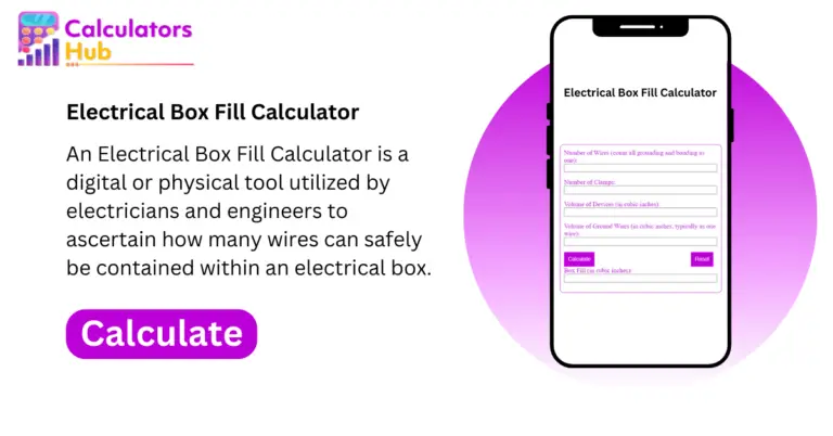 Electrical box fill calculator online
