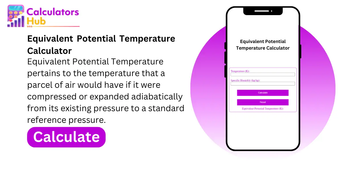 Equivalent Potential Temperature Calculator