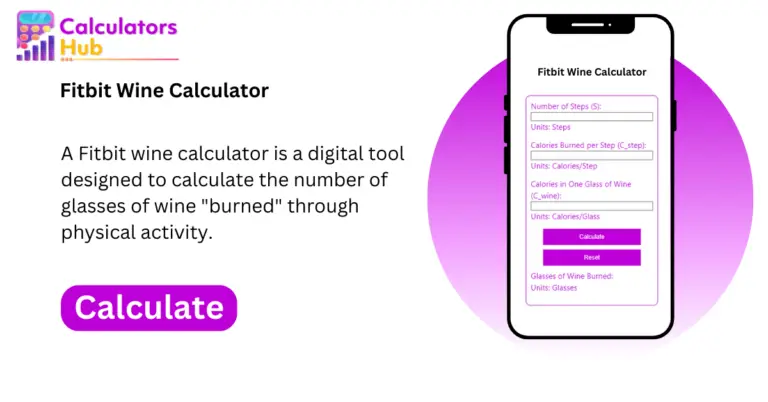 Fitbit Wine Calculator