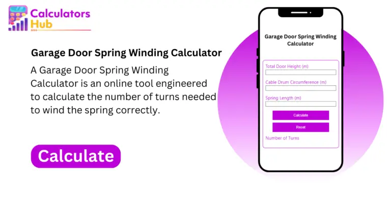 Garage Door Spring Winding Calculator