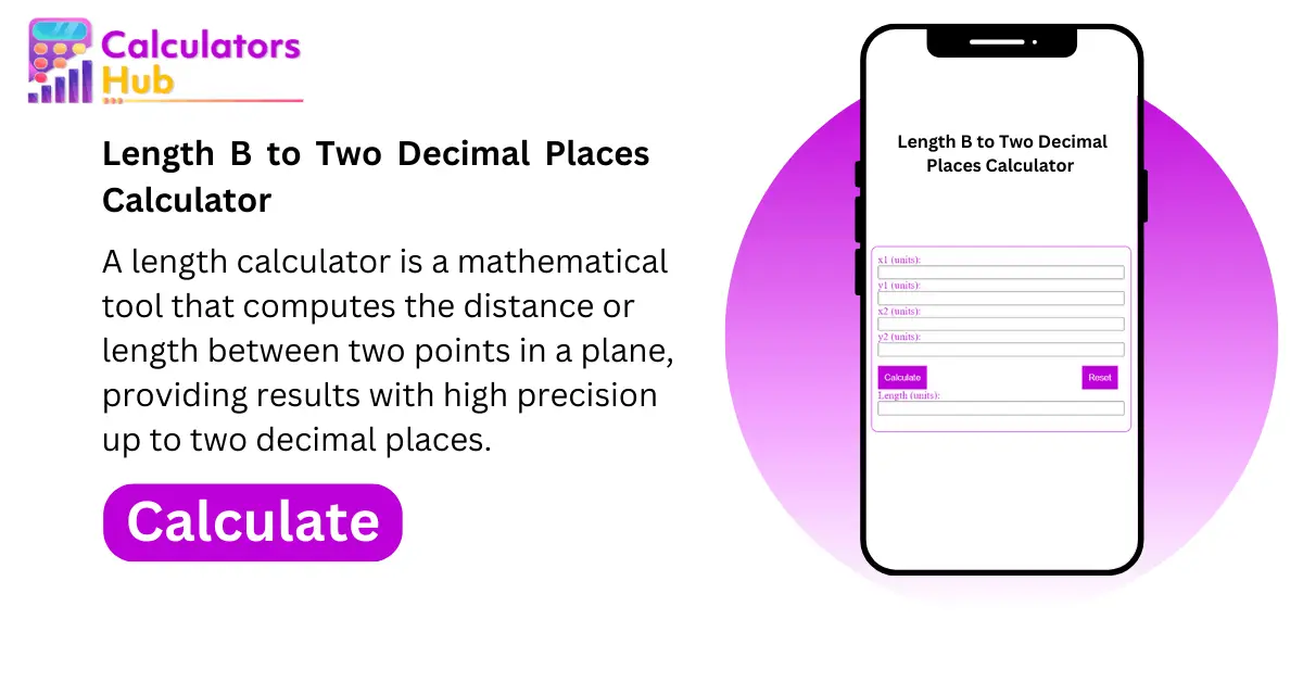 Length B to Two Decimal Places Calculator