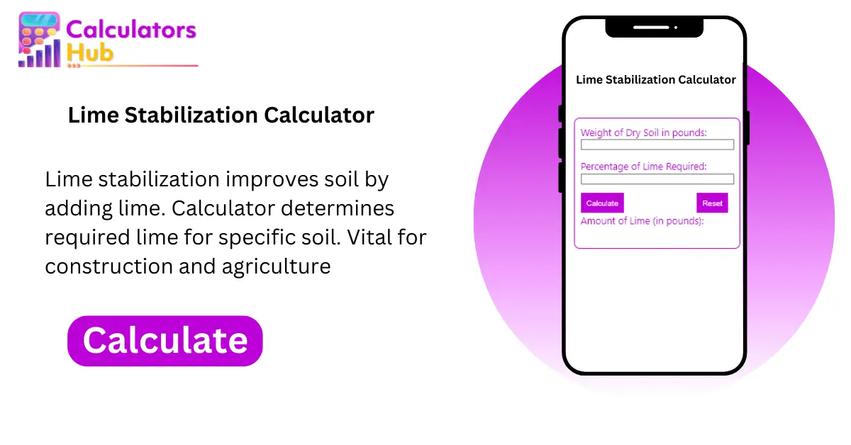 Lime Stabilization Calculator