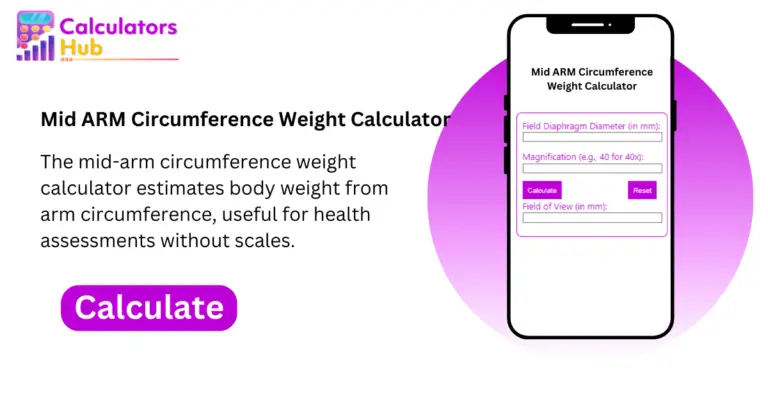 Mid ARM Circumference Weight Calculator Online