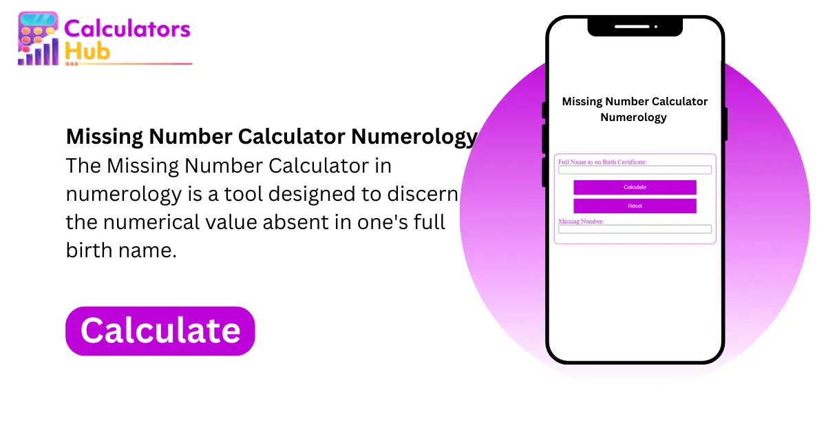 Missing Number Calculator Numerology
