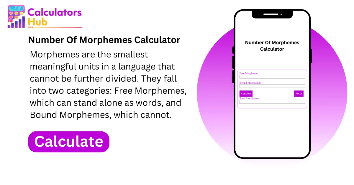 Number Of Morphemes Calculator