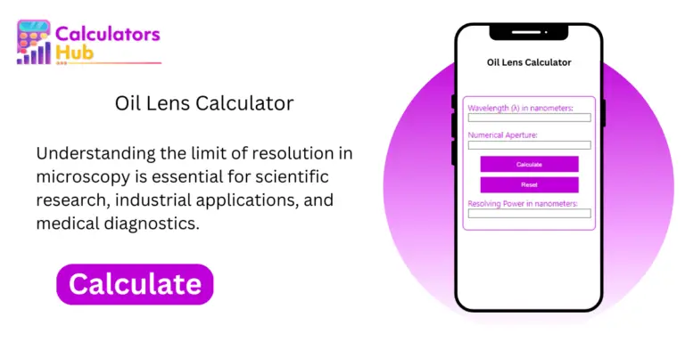 Oil Lens Calculator