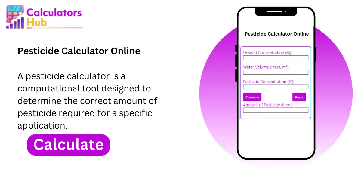 Pesticide Calculator Online