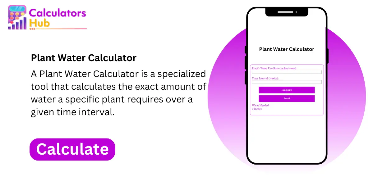 Plant Water Calculator