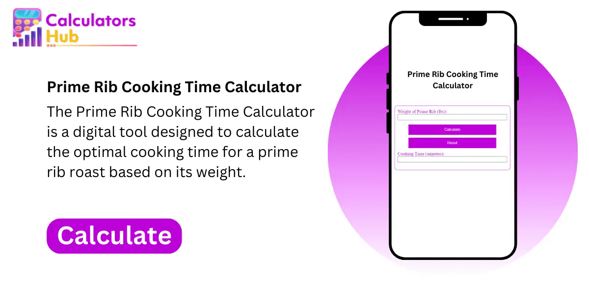 Prime Rib Cooking Time Calculator
