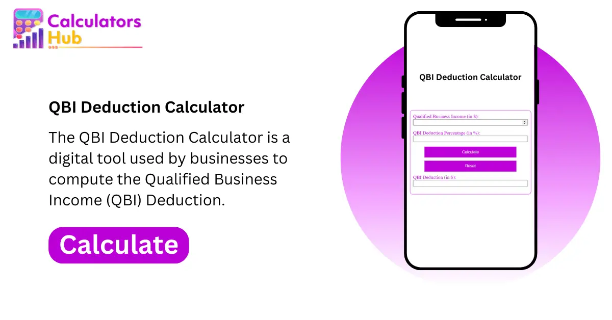 QBI Deduction Calculator Online